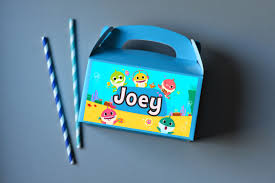 Birthday Party In A Box Ideas Baby Shark Gift Box Party Decorations Pinkfong Simple Songs Baby Shark Shark Birthday Party First Birthday Party Favor
