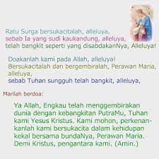 Doa malam tuhanku dan allahku, aku berlutut di hadapanmu dan bersembah sujud kepadamu, raja tertinggi. Doa Angelus Selama Masa Paskah Keuskupan Denpasar Facebook