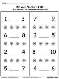 Number In Between 1 Through 10 Worksheet Number Worksheets Kindergarten Preschool Math Worksheets Kindergarten Math Worksheets