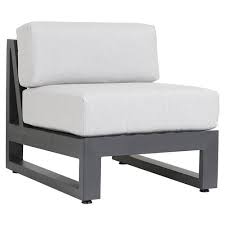 Buy metal armless chair chairs and get the best deals at the lowest prices on ebay! Sunset West Redondo Modern Grey Cushion Metal Outdoor Armless Chair Kathy Kuo Home