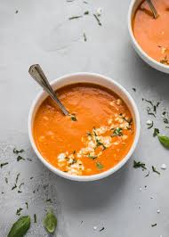 It reheats well and can be prepared in advance. Easy Tomato Feta Soup Recipe Low Calorie Low Carb Keto Cooking Lsl