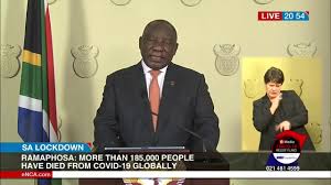 During the sona, the president will address the nation as both the head of state and head of government. Covid 19 Ramaphosa To Ease Lockdown Regulations Enca