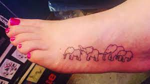Simple Line Elephant Tattoo Mother And 3 Babies To Represent My Family 3 Elephant Family Tattoo Elephant Tattoos Elephant Tattoo Small