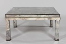 Unique coffee table with brass and lucite frame and faux rope finish. A Vintage Smoked Mirror Coffee Table 10 21 11 Sold 69