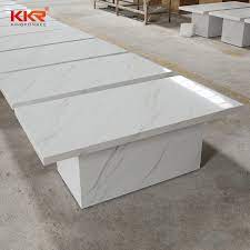 Or, you could even pair marble and wood together for a rich, earthy effect. China Square Solid Surface White Marble Coffee Table Top China Dining Table Solid Surface Tables