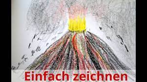 Bebende erde, risse im boden, lavafontänen: Vulkan Einfach Malen Zeichnen How To Draw A Volcano Risovat Vulkan Youtube