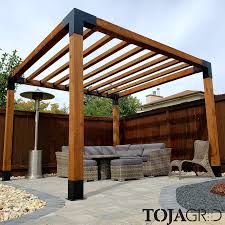 Pergola Kit With Shade Sail For 6x6 Wood Posts Outdoor Pergola Pergola Backyard Pergola