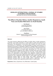 Perhitungan dan analisis selisih biaya overheadpab ik dengan metode full costing 208.perhitungan dan analisis selisih biaya. Pdf The Effect Of Auditor Ethics Auditor Experience Audit Fees And Auditor Motivation On Audit Quality