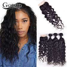 Brazilian Virgin Hair Bundles With Closure Wet And Wavy Brazilian Hair Weave Bundles Curly Weave Wavy Weave Hairstyles Weave Hairstyles Curly Weave Hairstyles