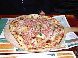 Shape the dough into a ball and spray or coat with a thin layer of extra olive oil. Flammkuchen Wikipedia