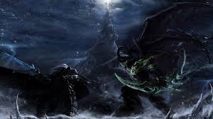 Blue and brown skeleton painting, kel'thuzad, world of warcraft: Hd Wallpaper Lich King Fight Frostmourne Warcraft Iii 3 Frozen Throne Wallpaper Flare