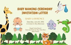 If you want to create a more personalized effect go for those baby naming day cards templates that allow you to include a picture of the child. Baby Naming Ceremony Invitation Letter Namakaranam Invitation Card Sample Templates Model Letters Invitation Letters