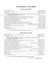 Https Www Msubillings Edu Reg Pdf Calendar Fall 2021 Spring 2022 Pdf