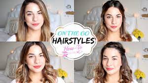 Spray hairspray onto the bottom half of your hair. On The Go Hairstyles Quick And Easy Youtube