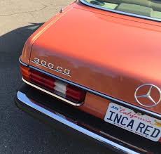 Image result for Inca Red 1980 Mercedes