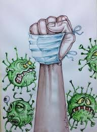 Pin By A H On Corona Art In 2020 Cool Art Drawings Nurse Art Poster Drawing