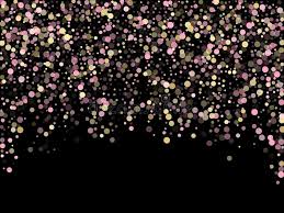 Gold confetti pattern design element on a black background. Pink Gold Confetti Circle Decoration For Christmas Poster Background Stock Vector Illustration Of Invitation Bokeh 154827006