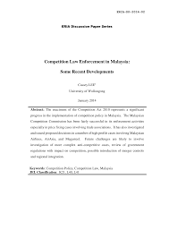 The main thrust of this act is to promote a competitive market environment and provide a level playing field for all players in Http Www Eria Org Eria Dp 2014 02 Pdf