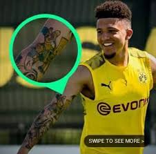 참고사항 오른쪽 팔 타투 값을 21로 입력하시면. Sports Tetesi Tattoo Mpya Za Jadon Sancho 2o Facebook