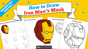 First, draw a line of the face on the mask, which is similar to the letter m. How To Draw Iron Man In A Few Easy Steps Easy Drawing Guides