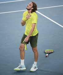 Stefanos tsitsipas' awkward wardrobe malfunction. 223 2 Nadal Blows 2 Set Lead Against Tsitsipas In Australia