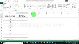 How To Convert A Hexadecimal To Binary Number In Ms Excel 2019 Hex2bin Formula Youtube