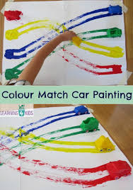 Colour Match Cars Painting Learning Colors Activities Learning Colors Preschool Colors