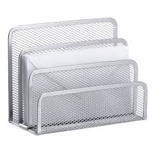 Brenton studio® black mesh wall files, letter size. Silver Mesh Letter Holder The Container Store