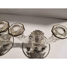 Shipping methods and rates to your location are. Vintage Glass Candelabras With Sterling Silver 925 Filagree Inlay Base A Pair Chairish