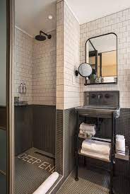 Small Bedroom Ideas To Steal From The Moxy Hotel Nyc Nyc Apartment Bathroom Apartment Bathroom Design Small Hotel Room