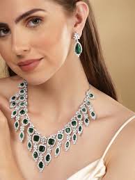 Green emerald jewellery store