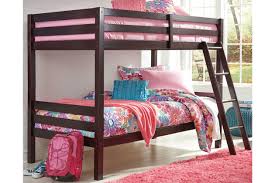 Those cute sconces are lovely too and the bedding gives each bunk a. Halanton Twin Over Twin Bunk Bed With Ladder Ashley Furniture Homestore