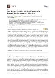 The prime objective of the sheiko program is to train you like a powerlifter and get you used to unlike various other training and lifting programs, the sheiko program has been developed as a. Pdf Tapering And Peaking Maximal Strength For Powerlifting Performance A Review