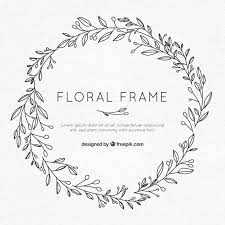 Free Floral Frame In Hand Drawn Style Svg Dxf Eps Png Free Commercial Use Svg Cut Files