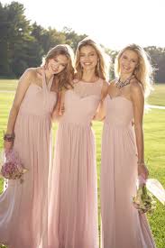 This Unique Look Makes For A Flawless Bridesmaid Dress With Its Tie Neckline Ruched Fitted Bodice A Line Chiffon Skirt And Center Back Zipper This Evening