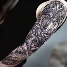 60 Awesome Sleeve Tattoos For Men Masculine Design Ideas Wolf Tattoo Sleeve Wolf Tattoos Men Sleeve Tattoos