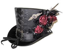 Chapeau magie magicien vintage gentleman l'homme monsieur fleur costume. Chapeau Haut De Forme 18cm Retro Steampunk Fleurs Chapeau Haut De Forme Haut De Forme Chapeau