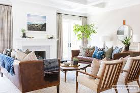 Transitional Boho Living Get The Look Left Level White Furniture Living Room Living Room Leather Home Living Room