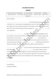 Follow all instructions and answer the questions asked (yes, it is a bit like an exam!). Job Application Letter Fill In The Gaps 2 Esl Worksheet By Armess