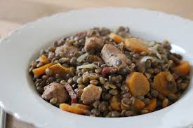 Imprimerah Bon Je Ne Vous Donne Pas Envie Avec Mon Petit Plat D Hiver A Vrai Dire Le Temps Est Tellement Ch Saucisse Lentille Recettes De Cuisine Plat Hiver