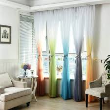 Voilage Impression En Degrade Rideaux De Tulle Rideaux Design Rideaux