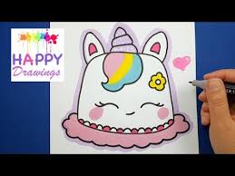 How do you draw a cake? How To Draw A Unicorn Cake Easy How To Images Collection