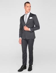 Trajes y camisas a la medida. Traje Puroego Corte Slim Fit Gris Oxford A Rayas En Liverpool