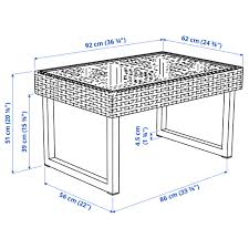 In stock on june 29, 2021. Solleron Coffee Table Outdoor Anthracite Brown 36 1 4x24 3 8 Ikea