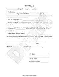 Gift Affidavit Form Affidavit Of Gift Template With Sample Letter Gifts Gifts Templates