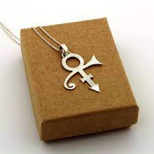 Prince Symbol Necklace Silver Pendant Charm Necklace 925 Sterling Silver Chain Prince Symbol Symbol Necklace 925 Sterling Silver Chain