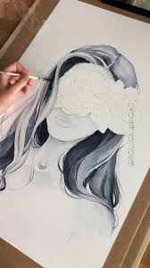 Painting Hair By Polina Bright Dont Know Who Did This But Its Amazing Bright Hair Painting P Bright Paintings Art Drawings Watercolor Paintings Tutorials