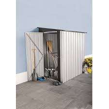 Metallgeratehaus Silber Anthrazitgrau Pultdach Metallgeratehaus Pultdach Gartenhaus Metall