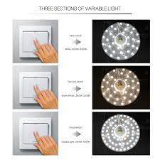 Replacing overhead light bulbs in ceilings can be challenging, but it doesn't have to be. 3 Color Changeable 220v 24w 32w Led Ceiling Light Source Module Led Lamp Bulb Plate Replace Downlight 40w 50w Ceiling Lamp Tube Cukii Online