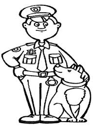 Does your little one want to be a police officer? Police Officer And His Dog Coloring Page Netart Dog Coloring Page Police Coloring Pages Coloring Pages For Kids